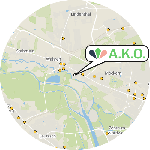 Kartenausschnitt für die Firma A.K.O Möckern