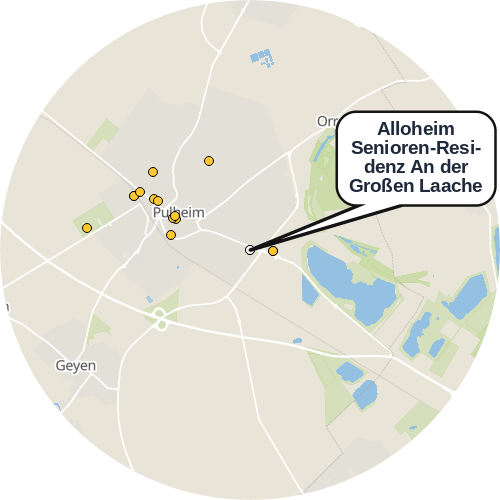 Kartenausschnitt für die Firma Alloheim Senioren-Residenz An der Großen Laache