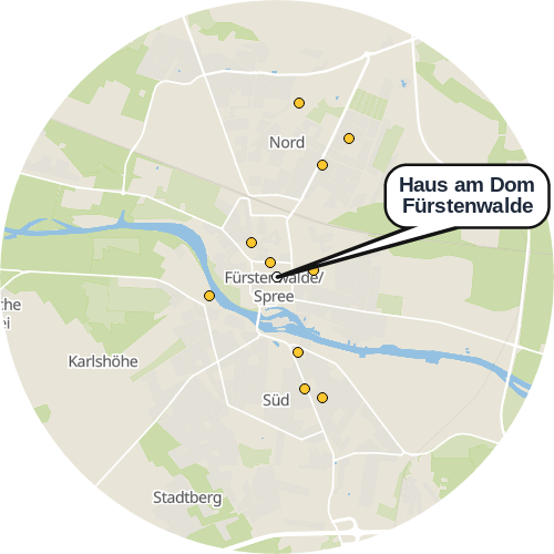 Kartenausschnitt für die Firma Haus am Dom Fürstenwalde