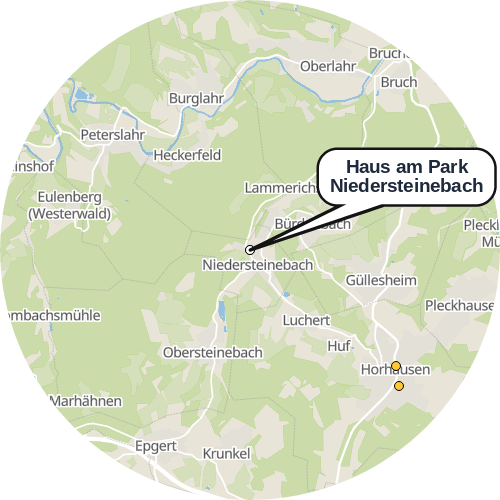 Kartenausschnitt für die Firma Haus am Park Niedersteinebach