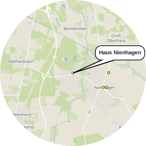 Kartenausschnitt für die Firma Haus Nienhagen