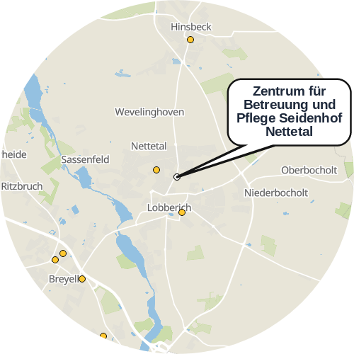 Kartenausschnitt für die Firma Zentrum für Betreuung und Pflege Seidenhof Nettetal