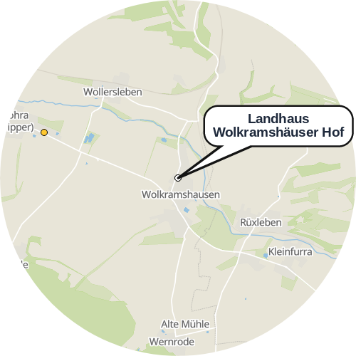 Kartenausschnitt für die Firma Landhaus Wolkramshäuser Hof