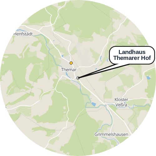 Kartenausschnitt für die Firma Landhaus Themarer Hof