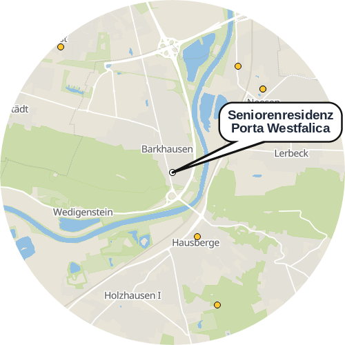 Kartenausschnitt für die Firma Seniorenresidenz Porta Westfalica