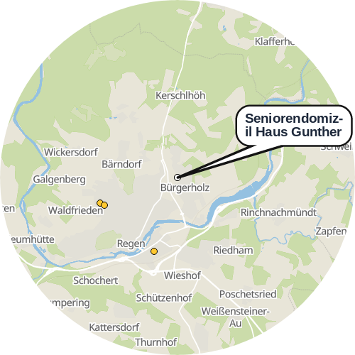 Kartenausschnitt für die Firma Seniorendomizil Haus Gunther