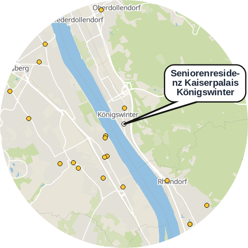 Kartenausschnitt für die Firma Seniorenresidenz Kaiserpalais Königswinter