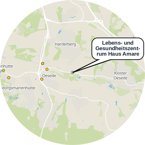 Kartenausschnitt für die Firma Lebens- und Gesundheitszentrum Haus Amare