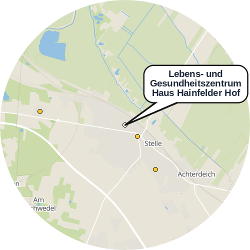 Kartenausschnitt für die Firma Lebens- und Gesundheitszentrum Haus Hainfelder Hof