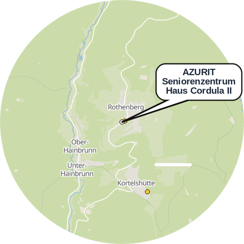 Kartenausschnitt für die Firma AZURIT Seniorenzentrum Haus Cordula II
