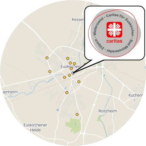 Kartenausschnitt für die Firma Caritas Pflegestation Euskirchen