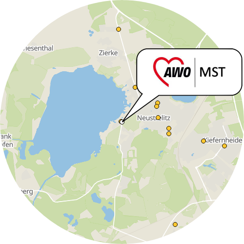 Kartenausschnitt für die Firma AWO-Altenpflegeheim „Am Zierker See“