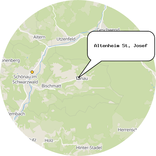 Kartenausschnitt für die Firma Altenheim St. Josef