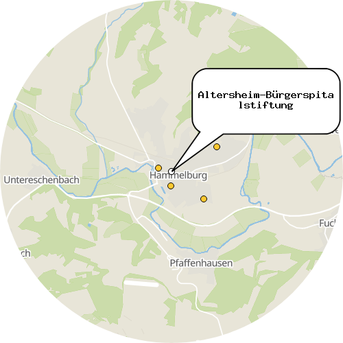 Kartenausschnitt für die Firma Altersheim-Bürgerspitalstiftung