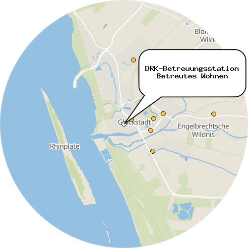 Kartenausschnitt für die Firma DRK-Betreuungsstation Betreutes Wohnen