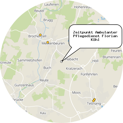 Kartenausschnitt für die Firma Zeitpunkt Ambulanter Pflegedienst Florian Köhl