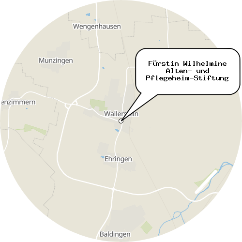 Kartenausschnitt für die Firma Fürstin Wilhelmine Alten- und Pflegeheim-Stiftung