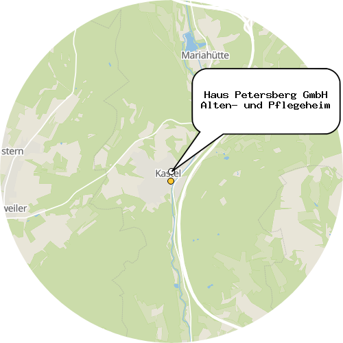 Kartenausschnitt für die Firma Haus Petersberg GmbH Alten- und Pflegeheim
