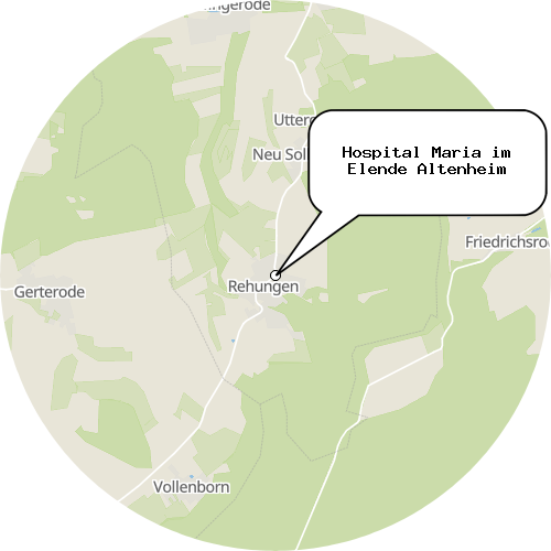Kartenausschnitt für die Firma Hospital Maria im Elende Altenheim