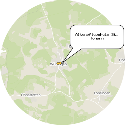 Kartenausschnitt für die Firma Altenpflegeheim St. Johann