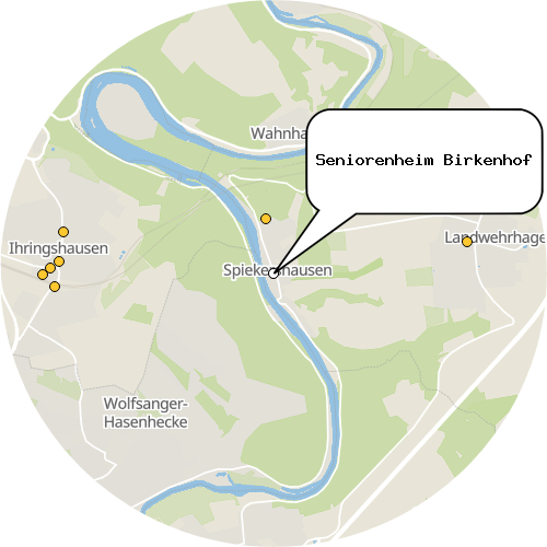 Kartenausschnitt für die Firma Seniorenheim Birkenhof