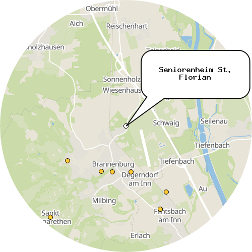 Kartenausschnitt für die Firma Seniorenheim St. Florian