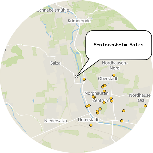 Kartenausschnitt für die Firma Seniorenheim Salza