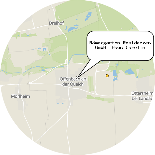 Kartenausschnitt für die Firma Römergarten Residenzen GmbH  Haus Carolin