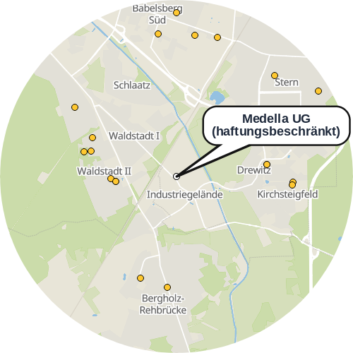 Kartenausschnitt für die Firma Medella UG (haftungsbeschränkt)