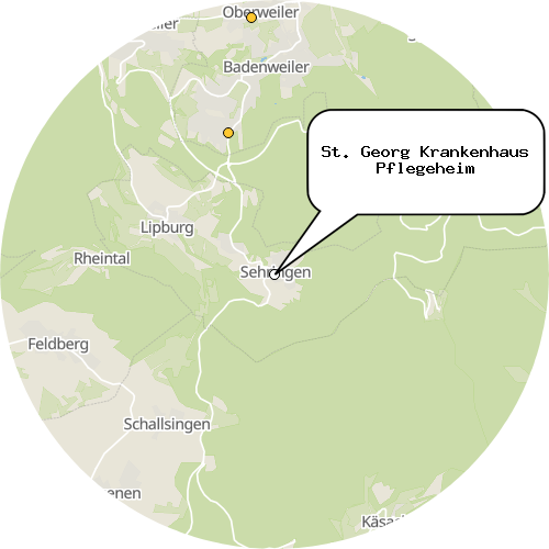 Kartenausschnitt für die Firma St. Georg Krankenhaus Pflegeheim