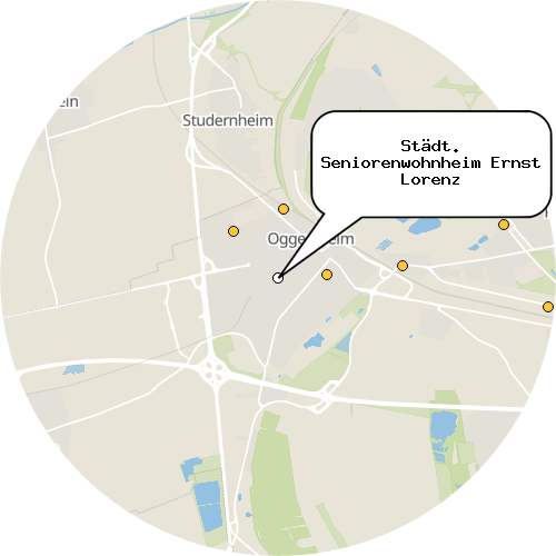 Kartenausschnitt für die Firma Städt. Seniorenwohnheim Ernst Lorenz