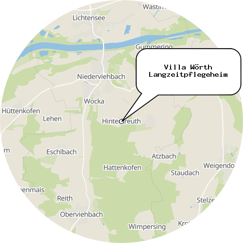 Kartenausschnitt für die Firma Villa Wörth Langzeitpflegeheim
