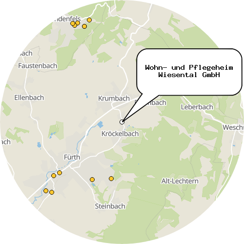 Kartenausschnitt für die Firma Wohn- und Pflegeheim Wiesental GmbH