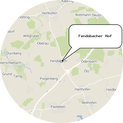 Kartenausschnitt für die Firma Fendsbacher Hof