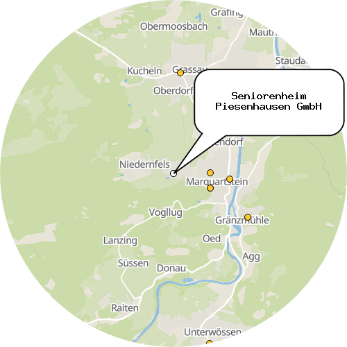 Kartenausschnitt für die Firma Seniorenheim Piesenhausen GmbH