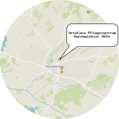 Kartenausschnitt für die Firma ArteCare Pflegezentrum Harsewinkler Höfe
