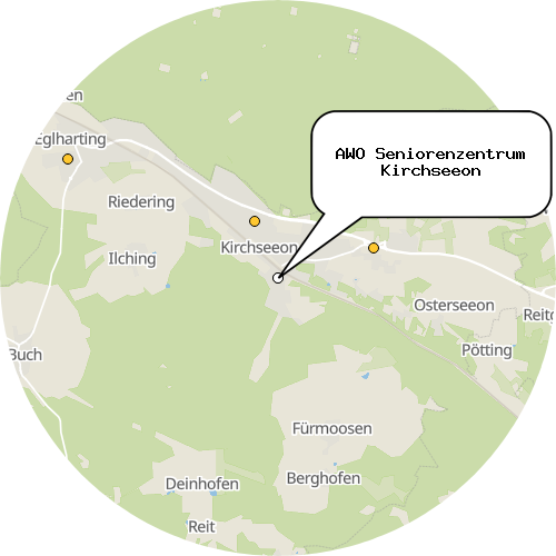Kartenausschnitt für die Firma AWO Seniorenzentrum Kirchseeon