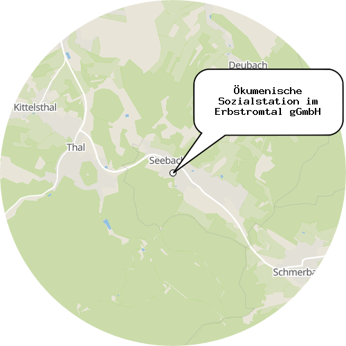 Kartenausschnitt für die Firma Ökumenische Sozialstation im Erbstromtal gGmbH