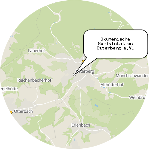 Kartenausschnitt für die Firma Ökumenische Sozialstation Otterberg e.V.