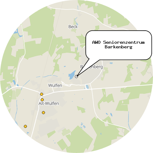 Kartenausschnitt für die Firma AWO Seniorenzentrum Barkenberg
