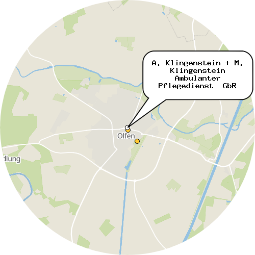 Kartenausschnitt für die Firma A. Klingenstein + M. Klingenstein Ambulanter Pflegedienst  GbR