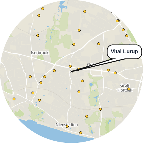 Kartenausschnitt für die Firma Vital Lurup