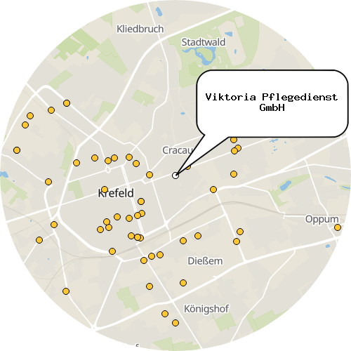 Kartenausschnitt für die Firma Viktoria Pflegedienst GmbH