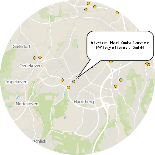Kartenausschnitt für die Firma Victum Med Ambulanter Pflegedienst GmbH