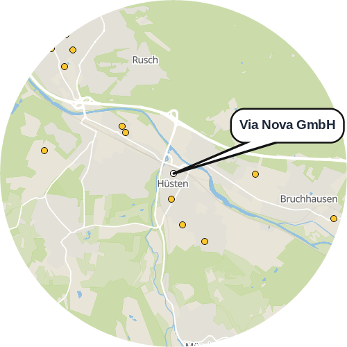Kartenausschnitt für die Firma Via Nova GmbH