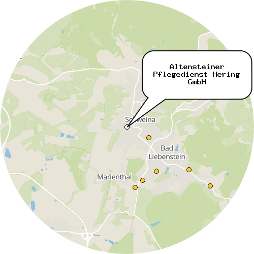 Kartenausschnitt für die Firma Altensteiner Pflegedienst Hering GmbH