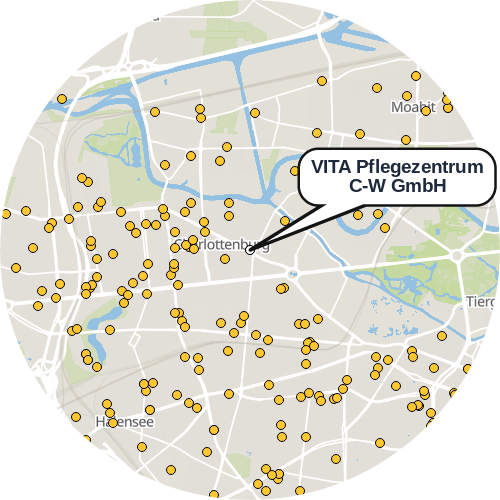 Kartenausschnitt für die Firma VITA Pflegezentrum C-W GmbH