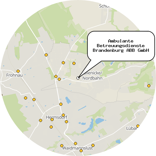 Kartenausschnitt für die Firma Ambulante Betreuungsdienste Brandenburg ABB GmbH