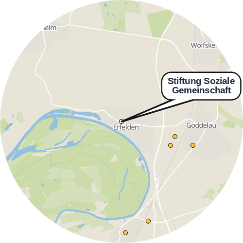 Kartenausschnitt für die Firma Stiftung Soziale Gemeinschaft