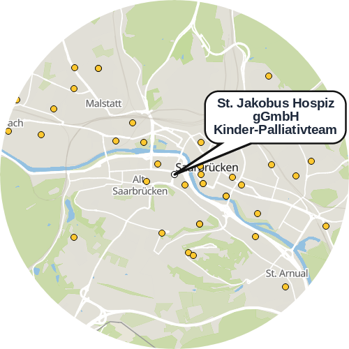 Kartenausschnitt für die Firma St. Jakobus Hospiz gGmbH Kinder-Palliativteam
